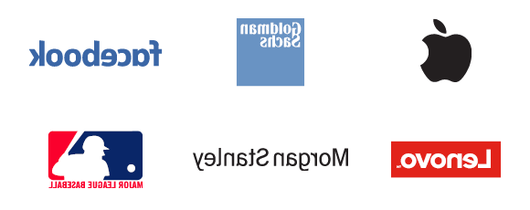 计算机科学实习地点的标志:苹果公司, 高盛(Goldman Sachs), 脸谱网, 联想, 摩根士丹利(摩根 Stanley), 美国职业棒球大联盟